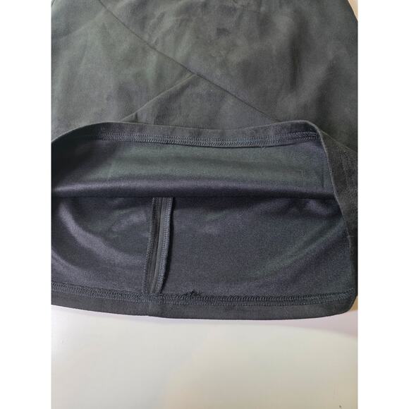 MANGOPOP Black New Faux Suede Hi-Waist Criss Cross Form Fitting Skirt SZ S - NWT - Picture 4 of 8